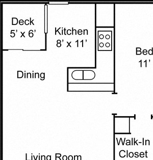 1 Bedroom Floor Plan 1 Bedroom Floor Plan